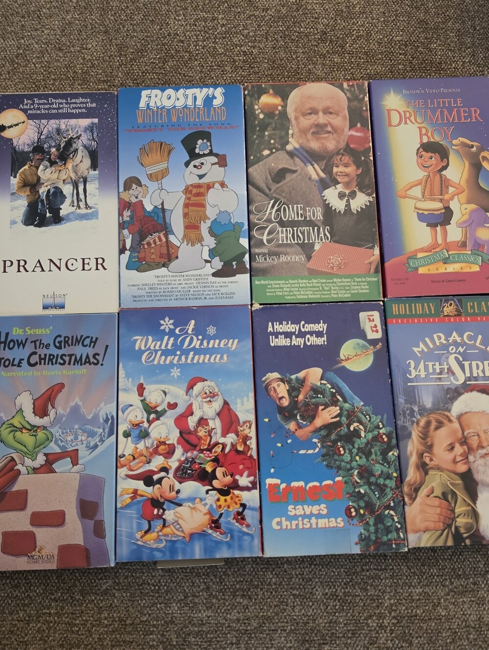 Lot of 8 Christmas Holiday Family Kids VHS Vintage Movies Disney Ernest ETC...